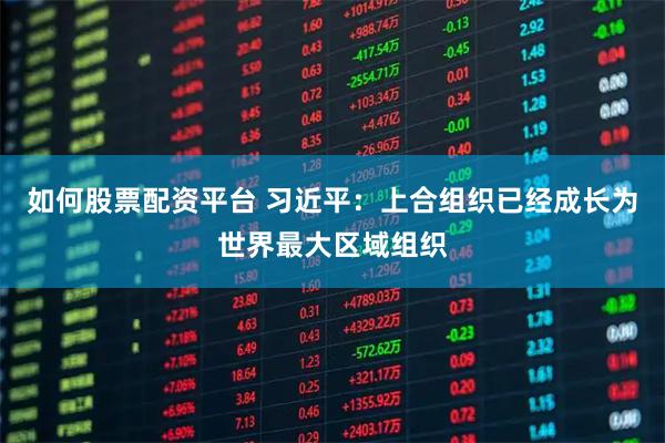 如何股票配资平台 习近平：上合组织已经成长为世界最大区域组织