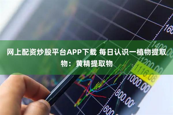 网上配资炒股平台APP下载 每日认识一植物提取物：黄精提取物
